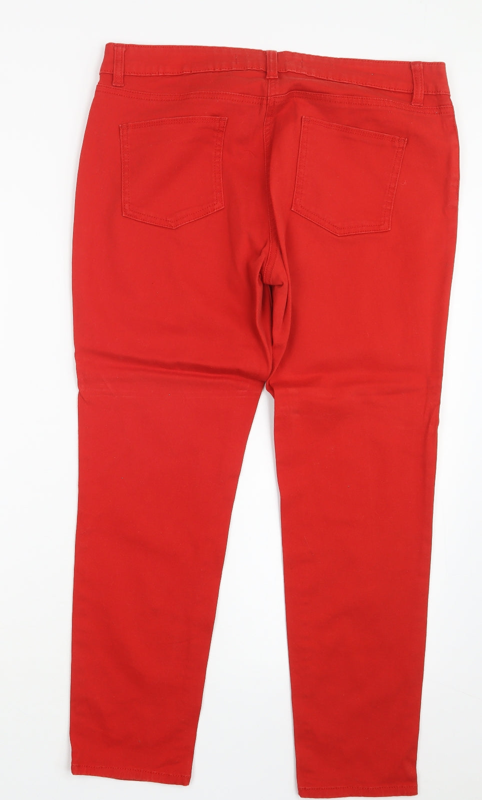 NEXT Womens Red  Denim Straight Jeans Size 14 L25.5 in