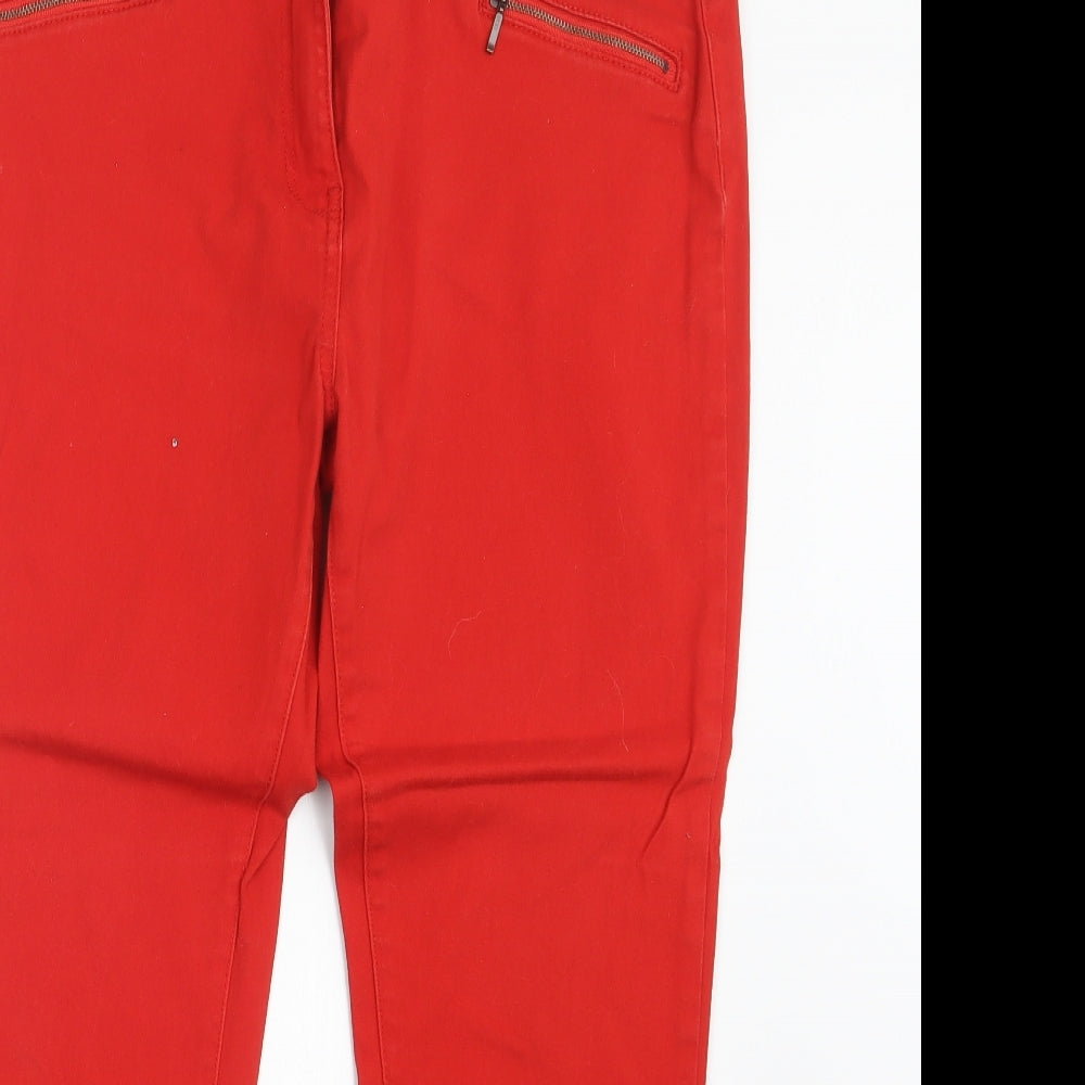 NEXT Womens Red  Denim Straight Jeans Size 14 L25.5 in