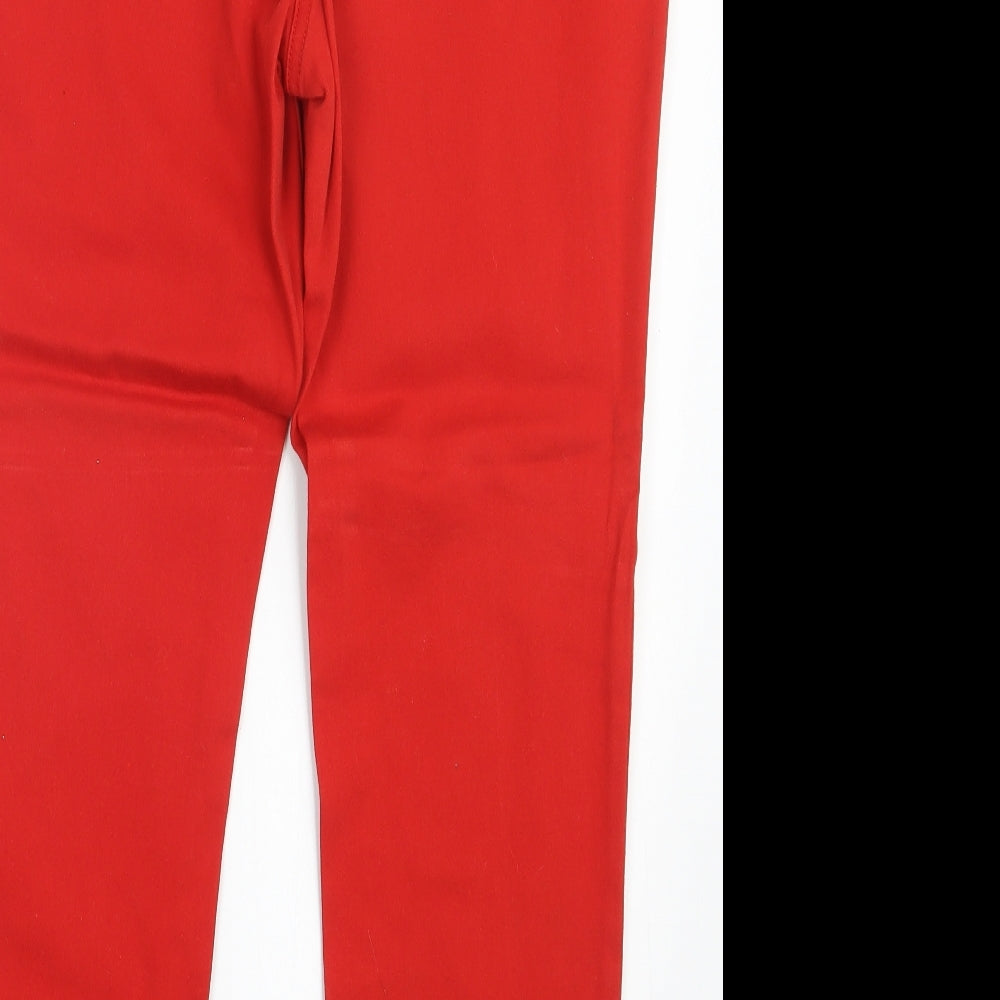 NEXT Womens Red  Denim Straight Jeans Size 14 L25.5 in