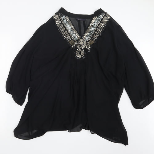 Marks and Spencer Womens Black   Basic Blouse Size 22