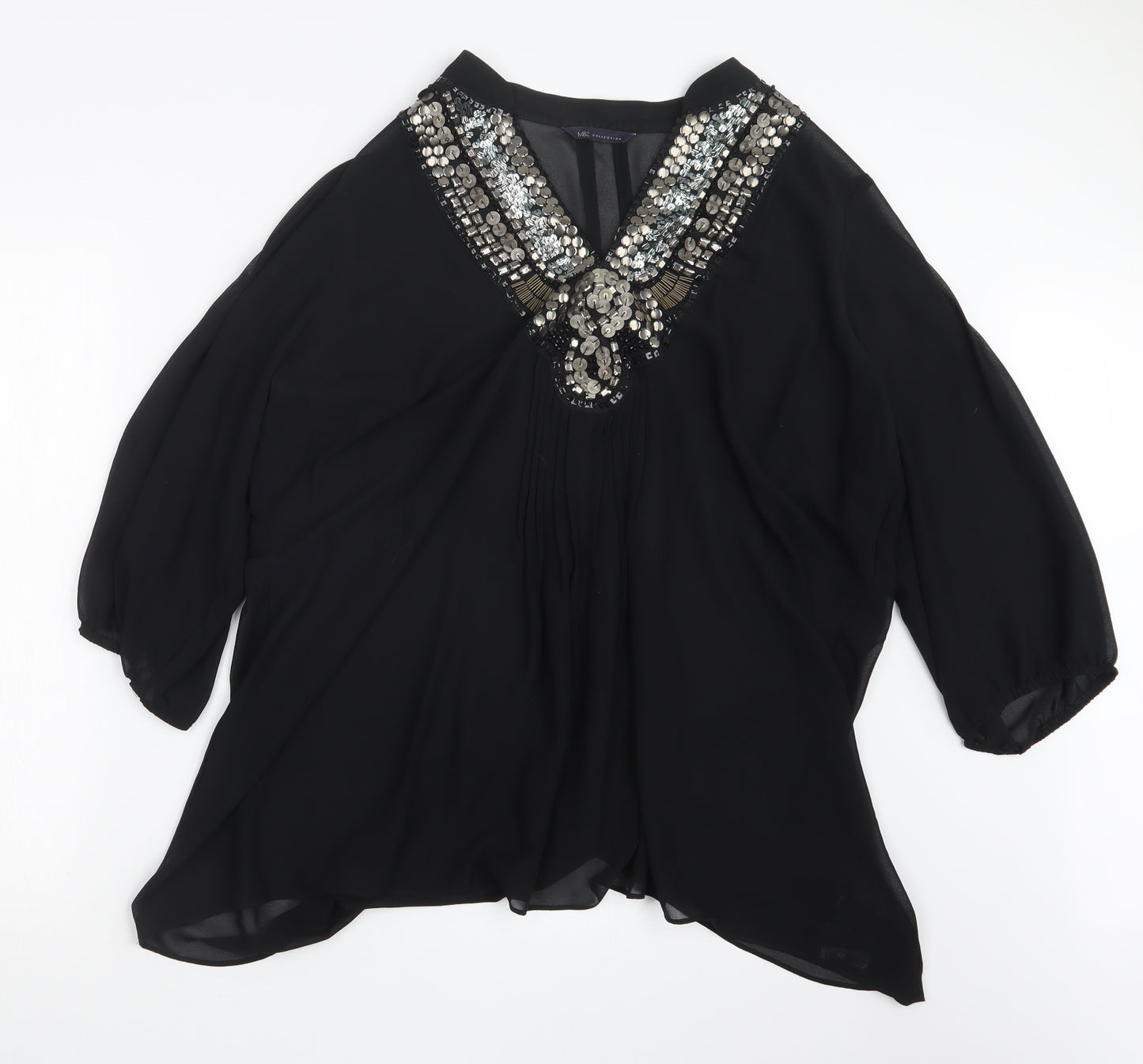 Marks and Spencer Womens Black   Basic Blouse Size 22