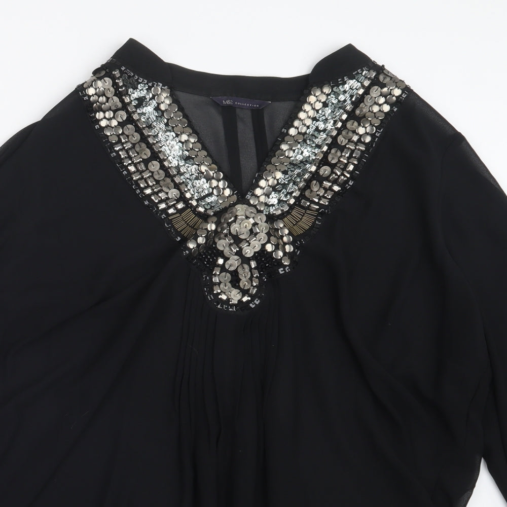 Marks and Spencer Womens Black   Basic Blouse Size 22