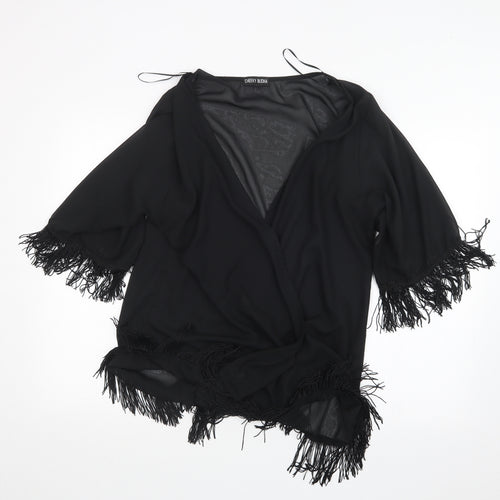 Cheeky Budha Womens Black   Kimono Jacket Size M