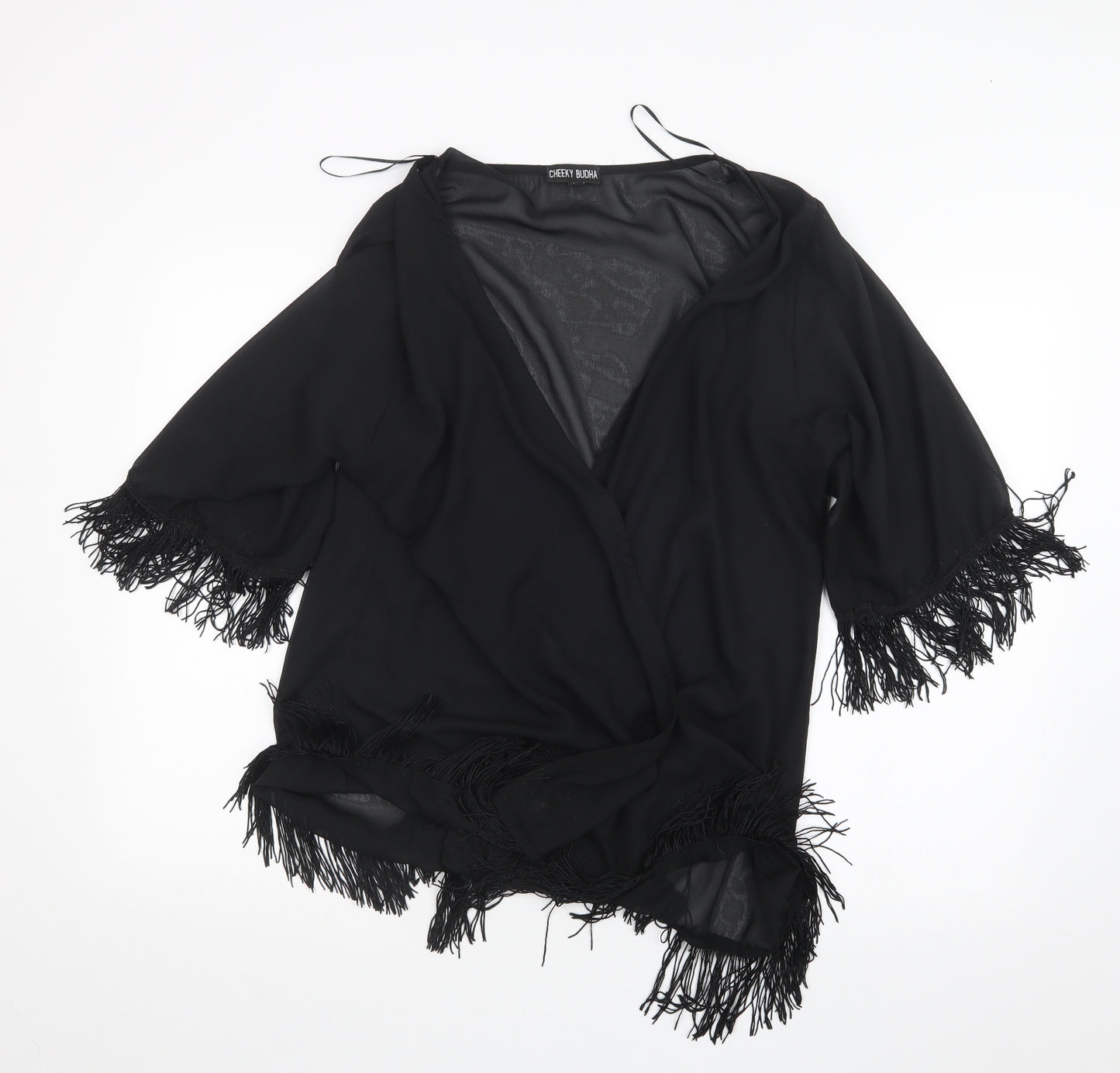 Cheeky Budha Womens Black   Kimono Jacket Size M