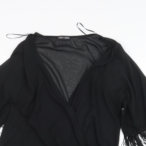 Cheeky Budha Womens Black   Kimono Jacket Size M