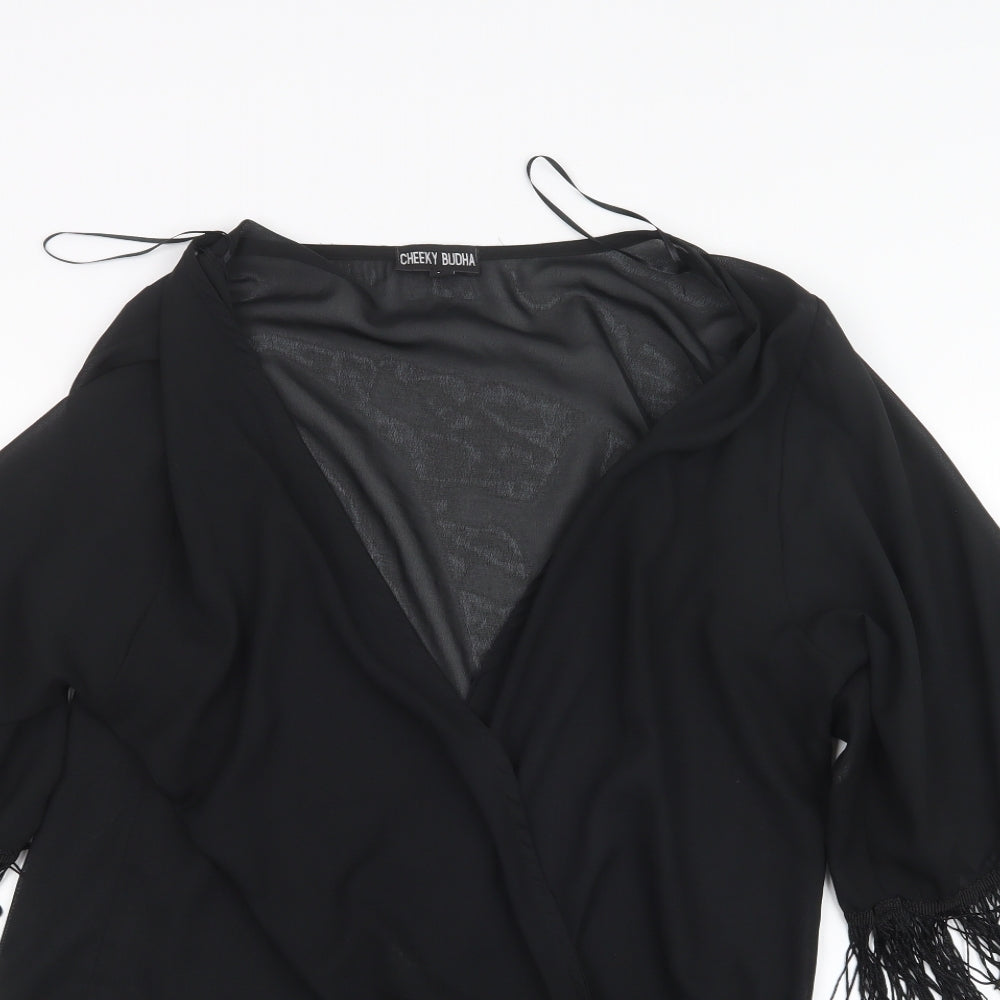 Cheeky Budha Womens Black   Kimono Jacket Size M