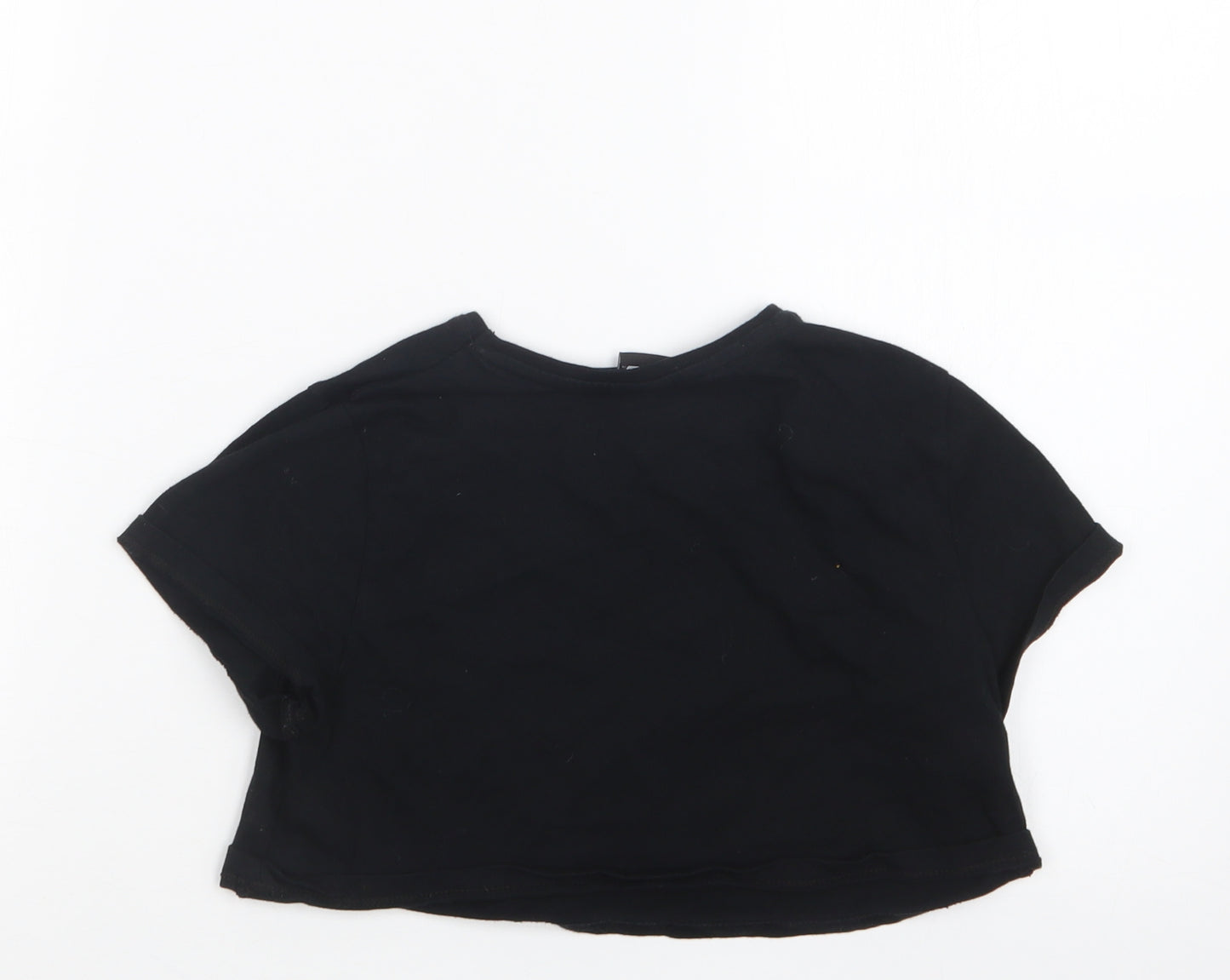Tesco Girls Black   Cropped T-Shirt Size 9-10 Years  - Star Wars
