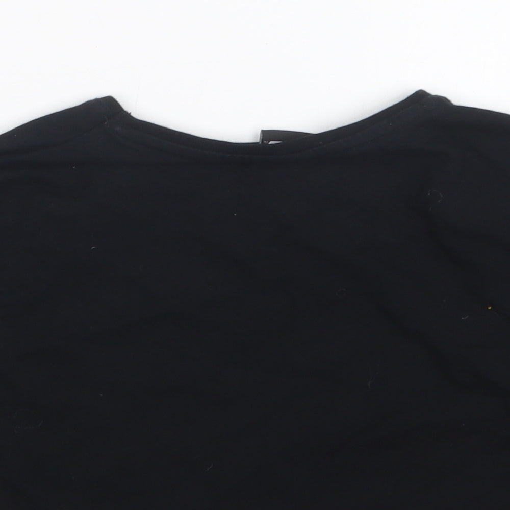 Tesco Girls Black   Cropped T-Shirt Size 9-10 Years  - Star Wars
