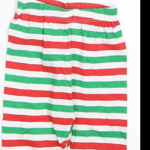 B&M Boys Red Striped  Capri Pyjama Pants Size 6-9 Months  - Christmas
