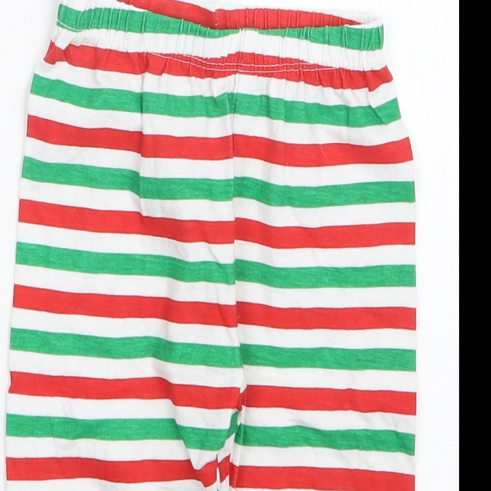 B&M Boys Red Striped  Capri Pyjama Pants Size 6-9 Months  - Christmas