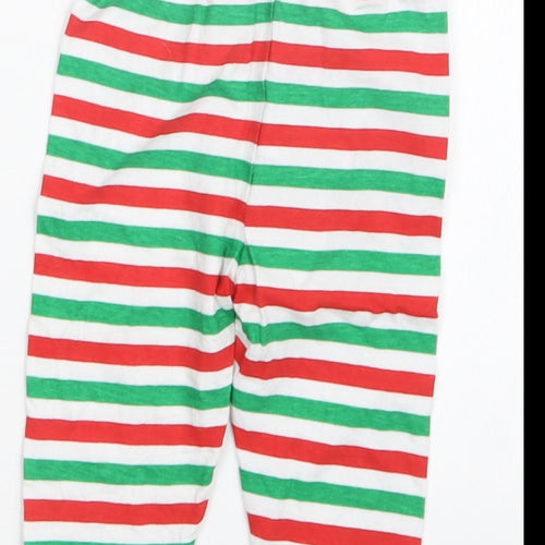 B&M Boys Red Striped  Capri Pyjama Pants Size 6-9 Months  - Christmas