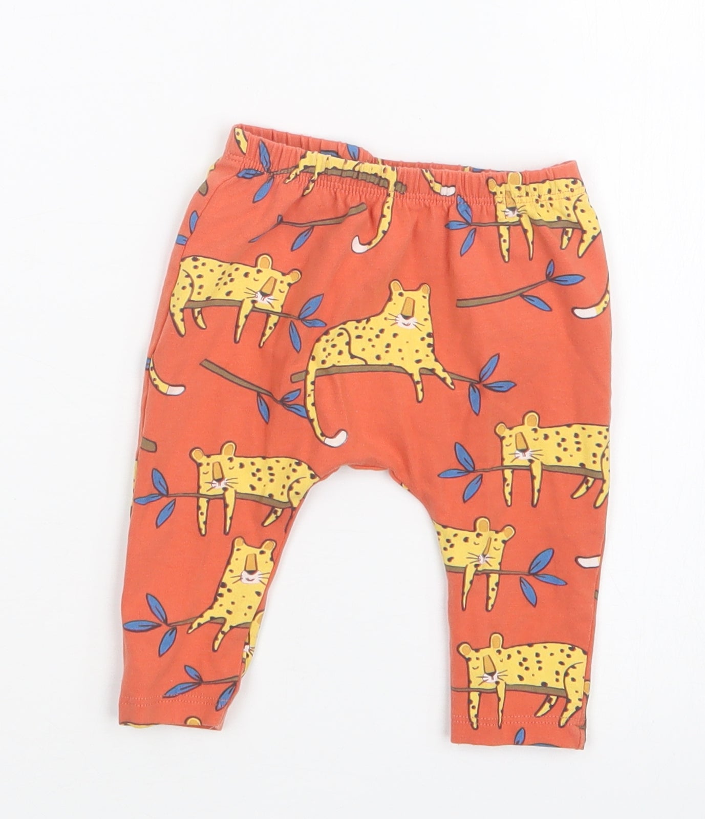 NEXT Boys Orange Geometric  Capri Trousers Size 3-6 Months