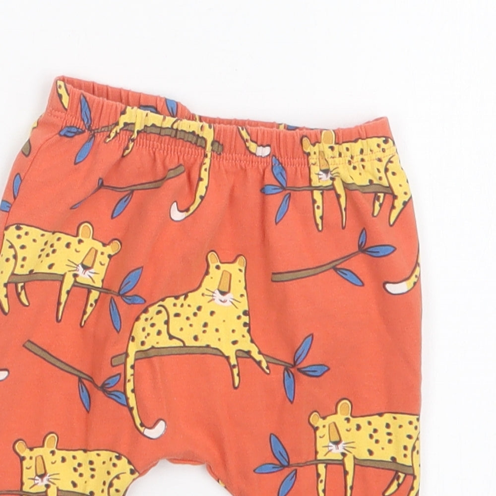 NEXT Boys Orange Geometric  Capri Trousers Size 3-6 Months