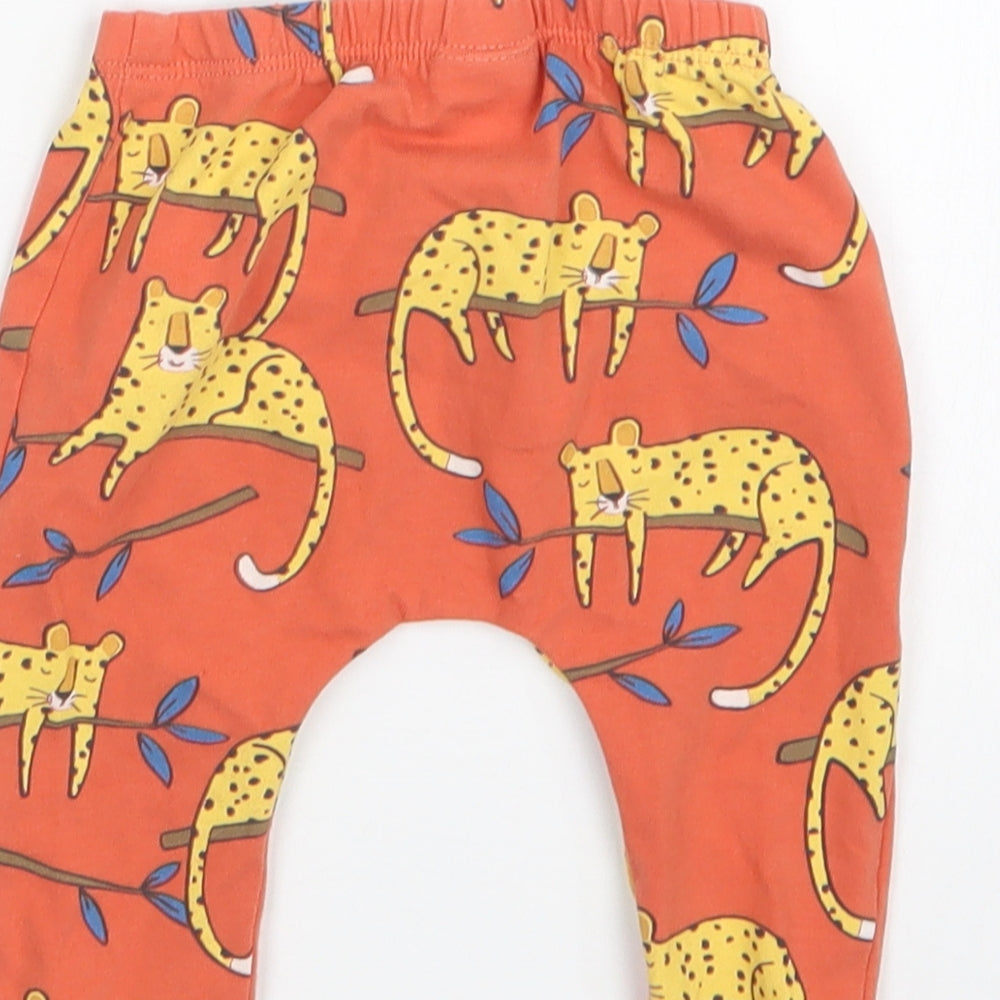NEXT Boys Orange Geometric  Capri Trousers Size 3-6 Months