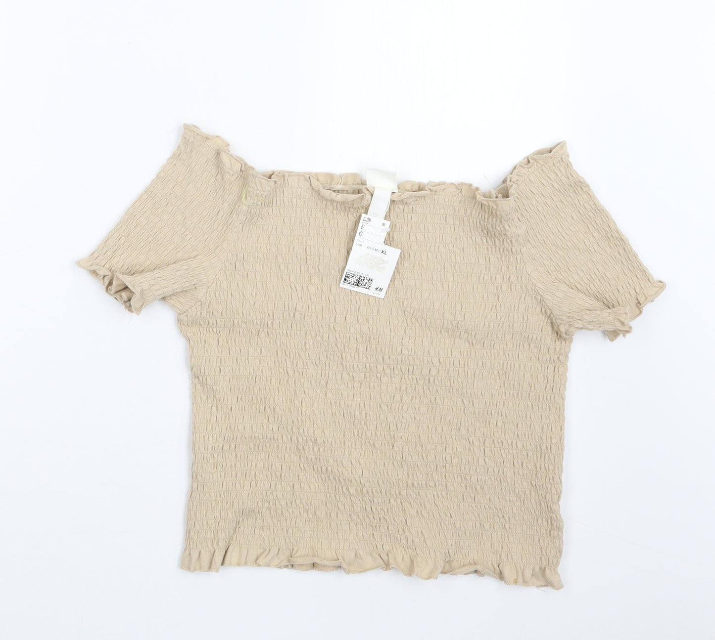 H&M Womens Beige   Basic T-Shirt Size XL