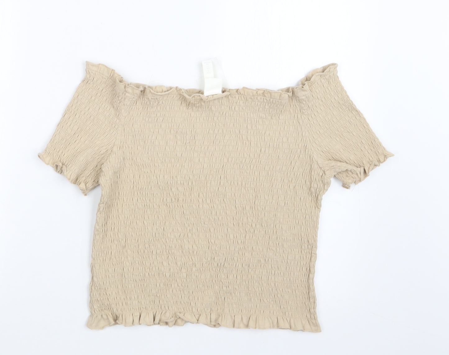 H&M Womens Beige   Basic T-Shirt Size XL