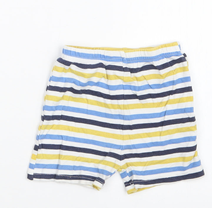 George Boys Blue Striped  Cropped Trousers Size 12-18 Months