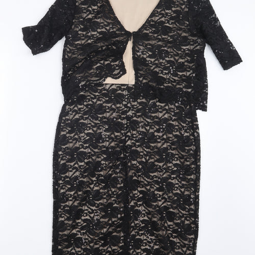 Billie & Blossom Womens Black  Lace Shirt Dress  Size 10