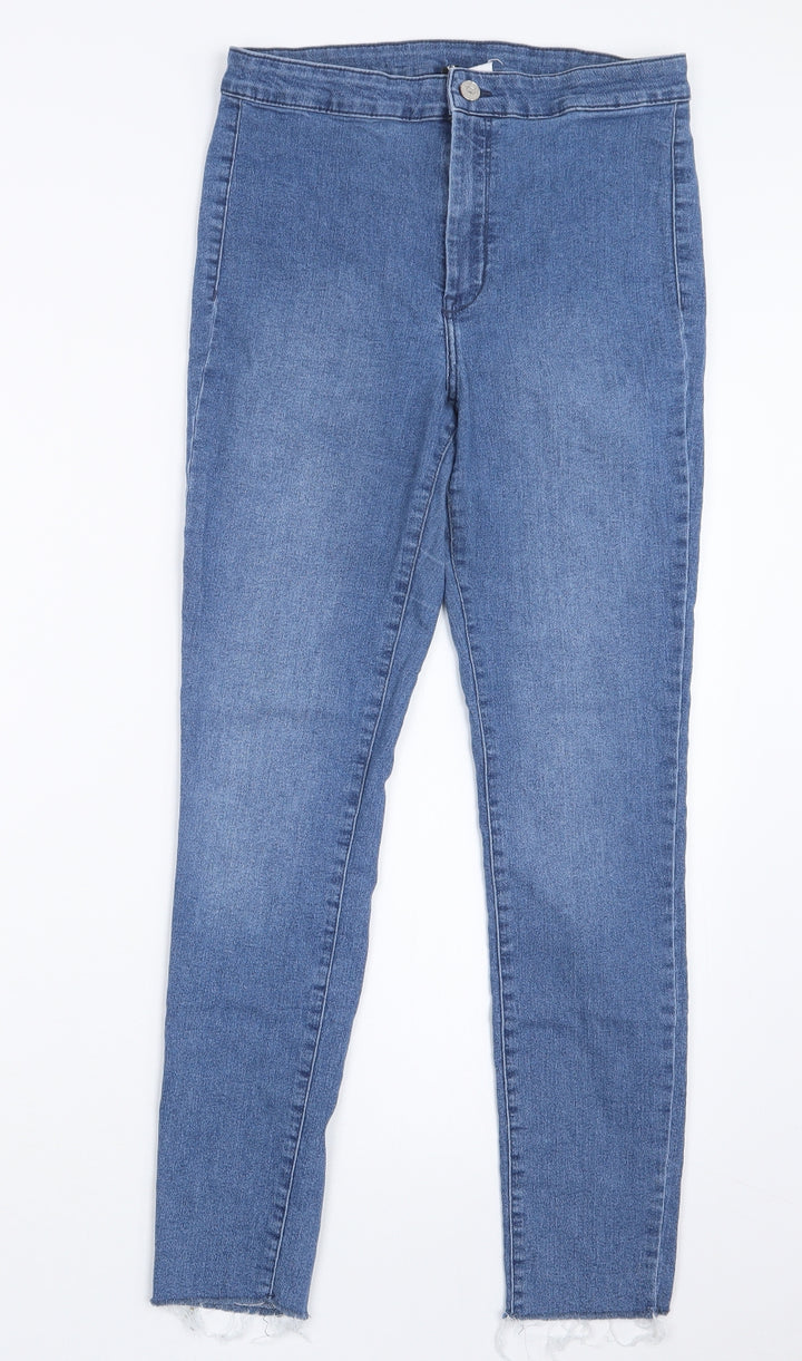 Divided by H&M Womens Blue Denim Straight Jeans Size 12 L27 in