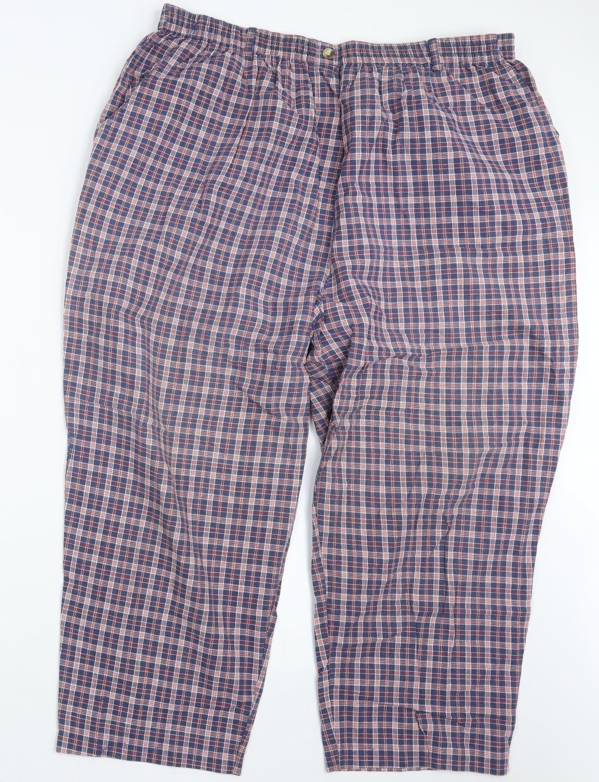 Preworn Womens Blue Check  Capri Pyjama Pants Size 26