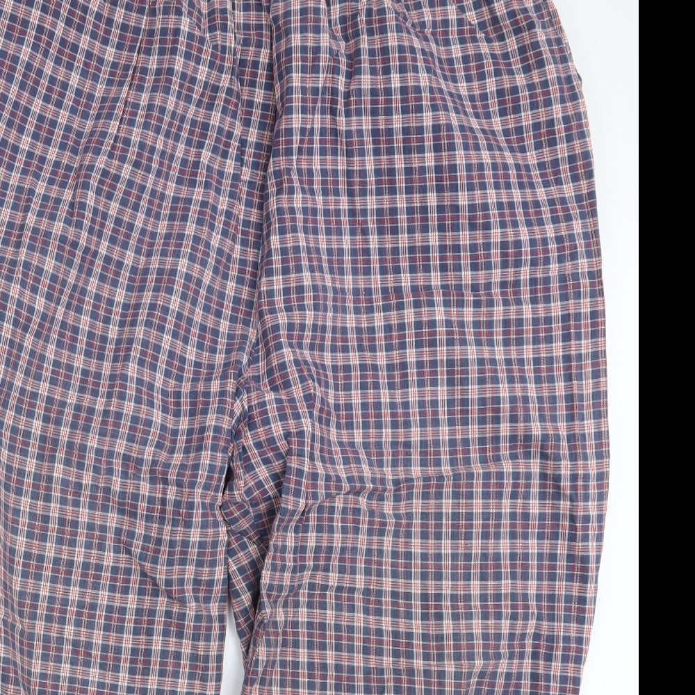 Preworn Womens Blue Check  Capri Pyjama Pants Size 26