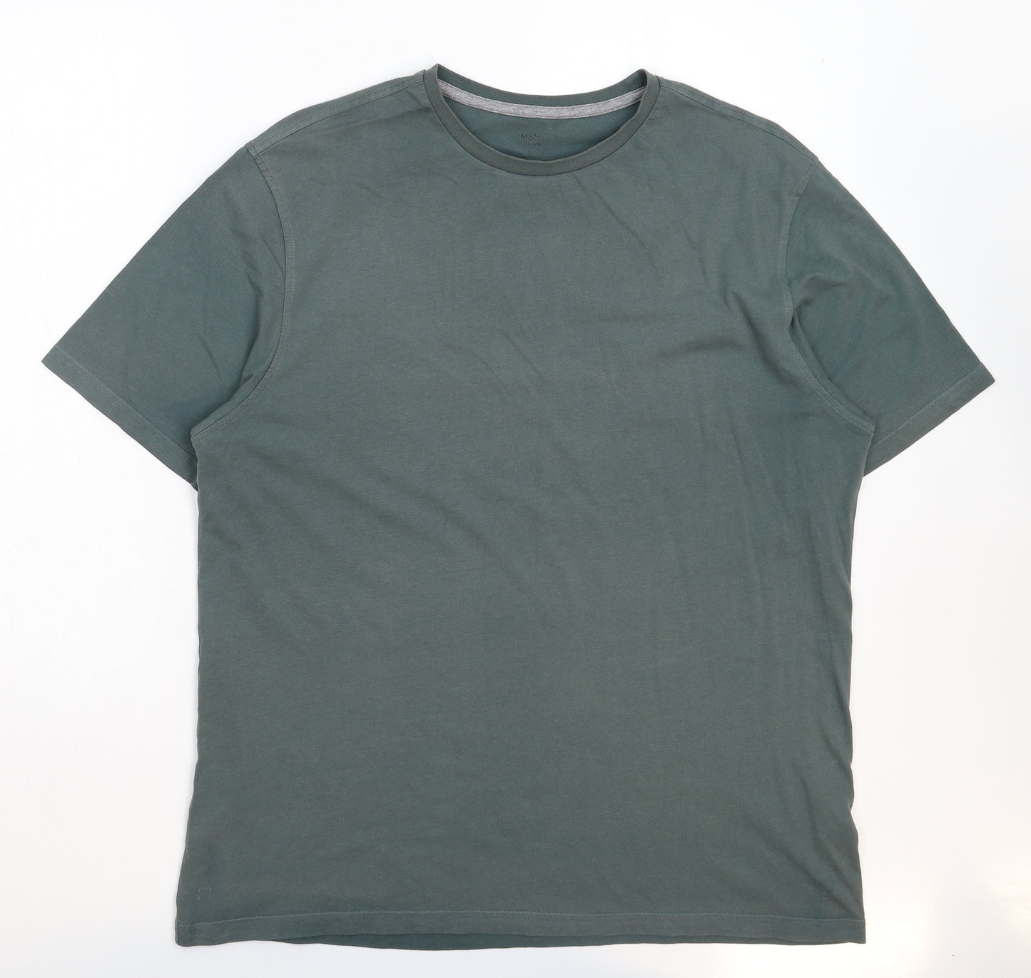 Marks and Spencer Mens Green    T-Shirt Size L