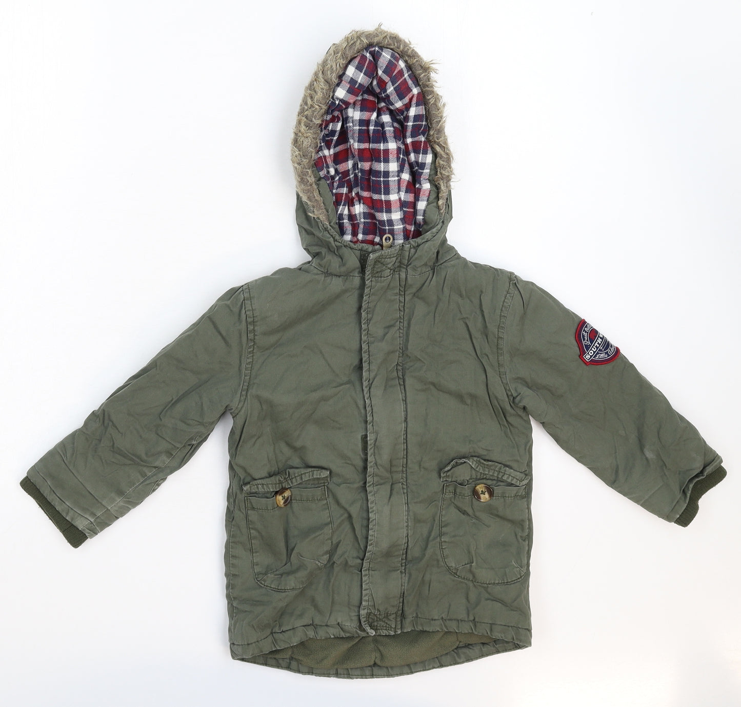 Rebel Baby Green   Parka Coat Size 24 Months