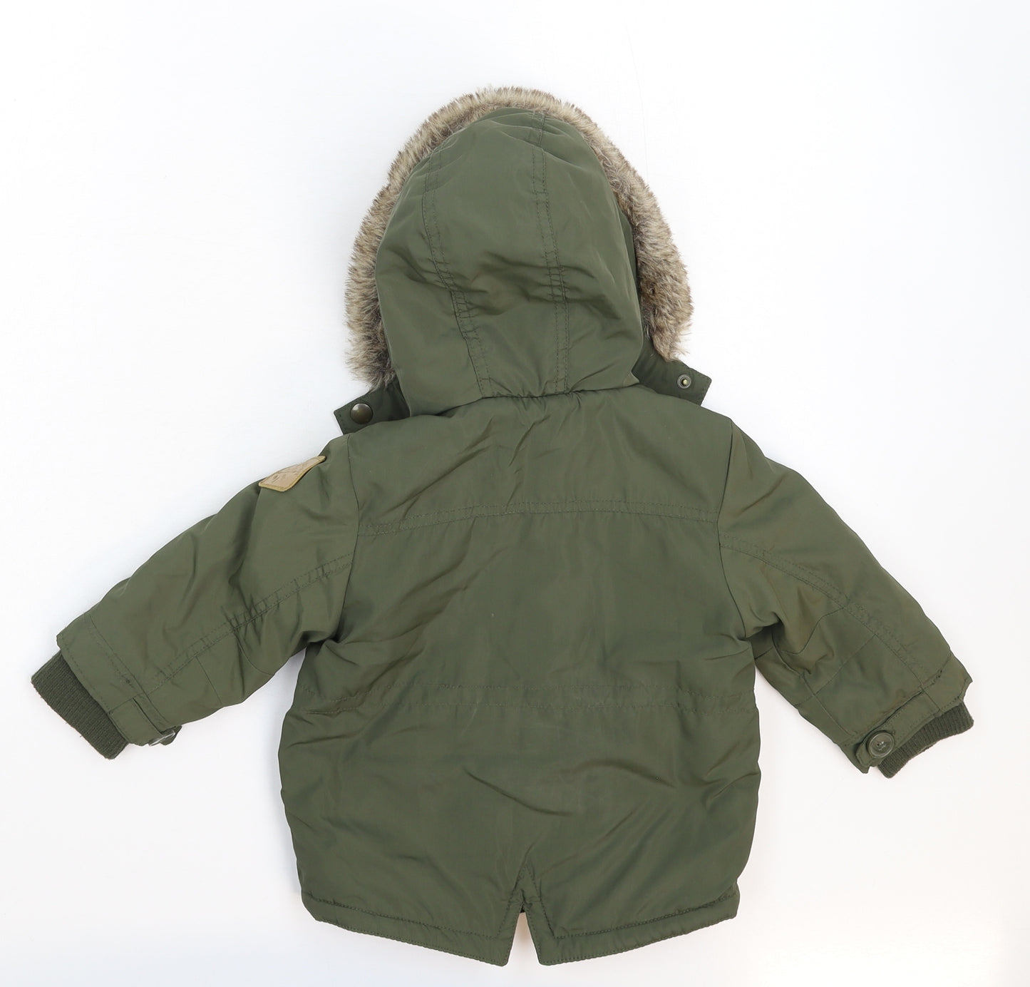 F&F Baby Green   Parka Coat Size 9-12 Months