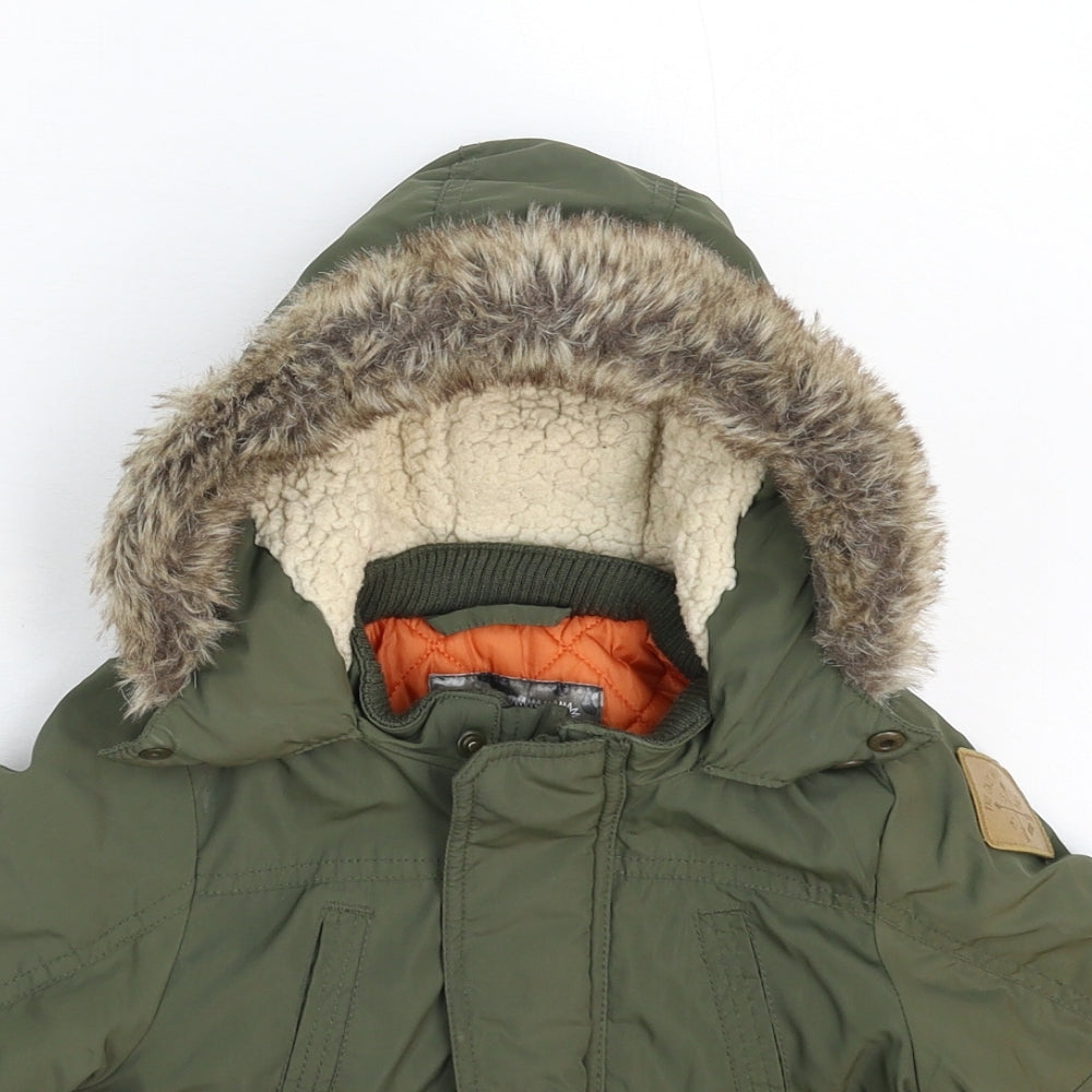 F&F Baby Green   Parka Coat Size 9-12 Months
