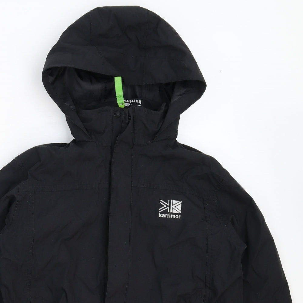 Karrimor Boys Black   Rain Coat Coat Size 11-12 Years