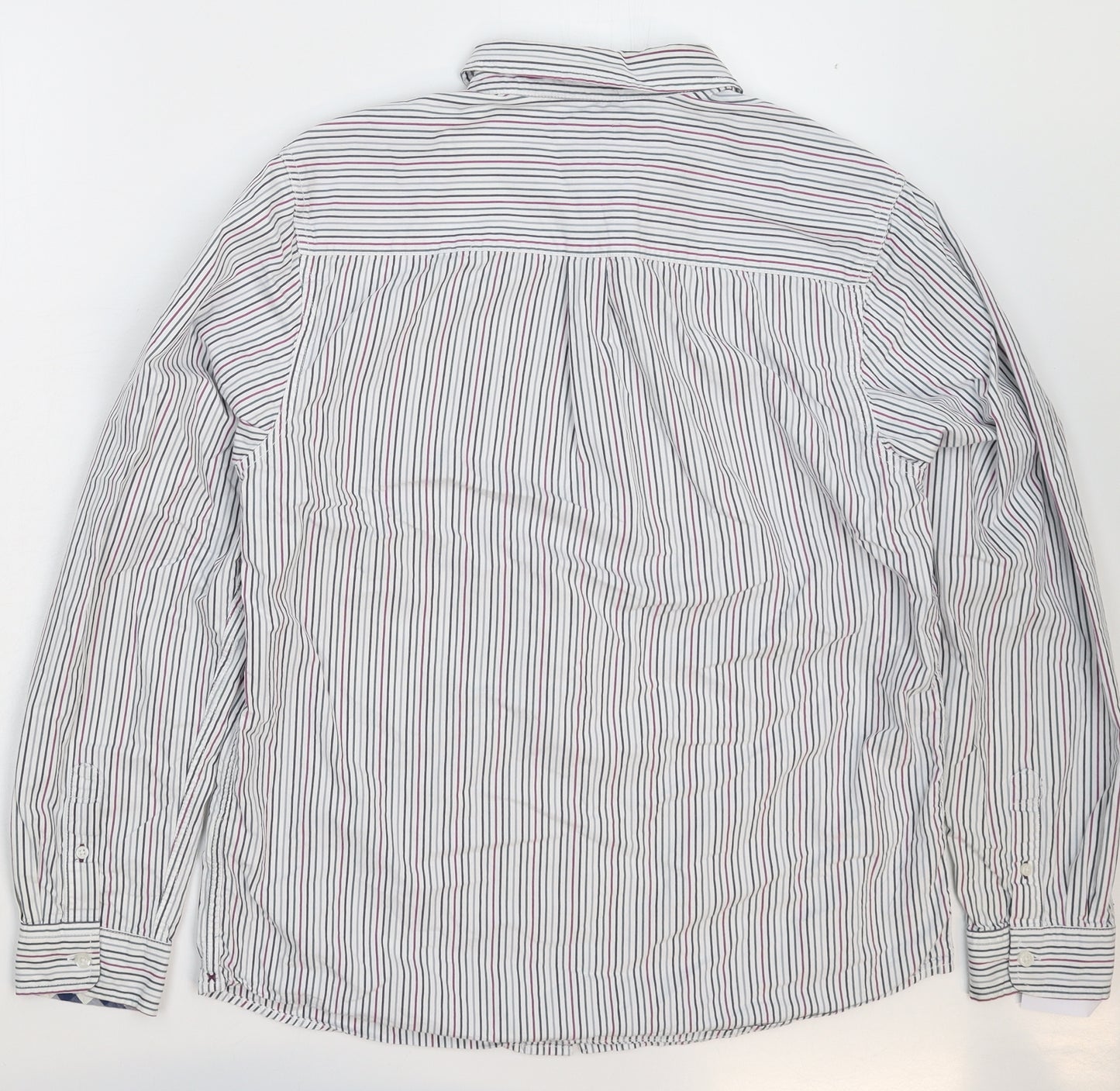White Stuff Mens White Striped   Dress Shirt Size M