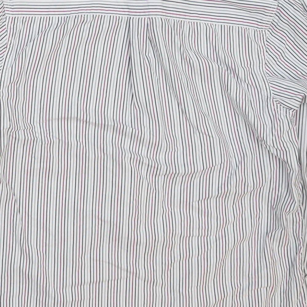 White Stuff Mens White Striped   Dress Shirt Size M
