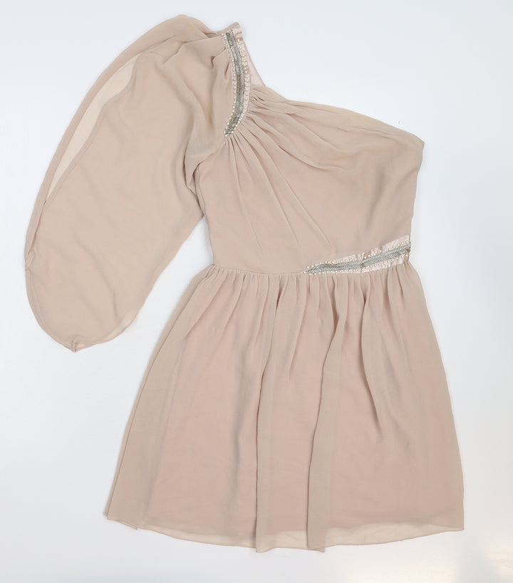 Lipsy Womens Beige Mini Size 8