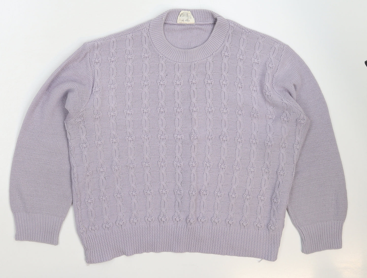 Moonlight Womens Grey  Knit Pullover Jumper One Size