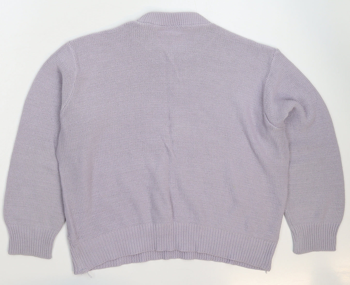 Moonlight Womens Grey  Knit Pullover Jumper One Size