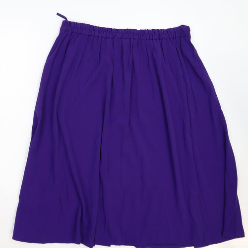 Simply Style Womens Purple   Pleated Skirt Size 20