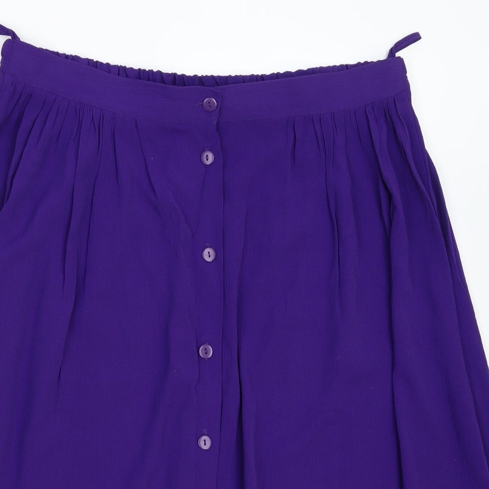 Simply Style Womens Purple   Pleated Skirt Size 20
