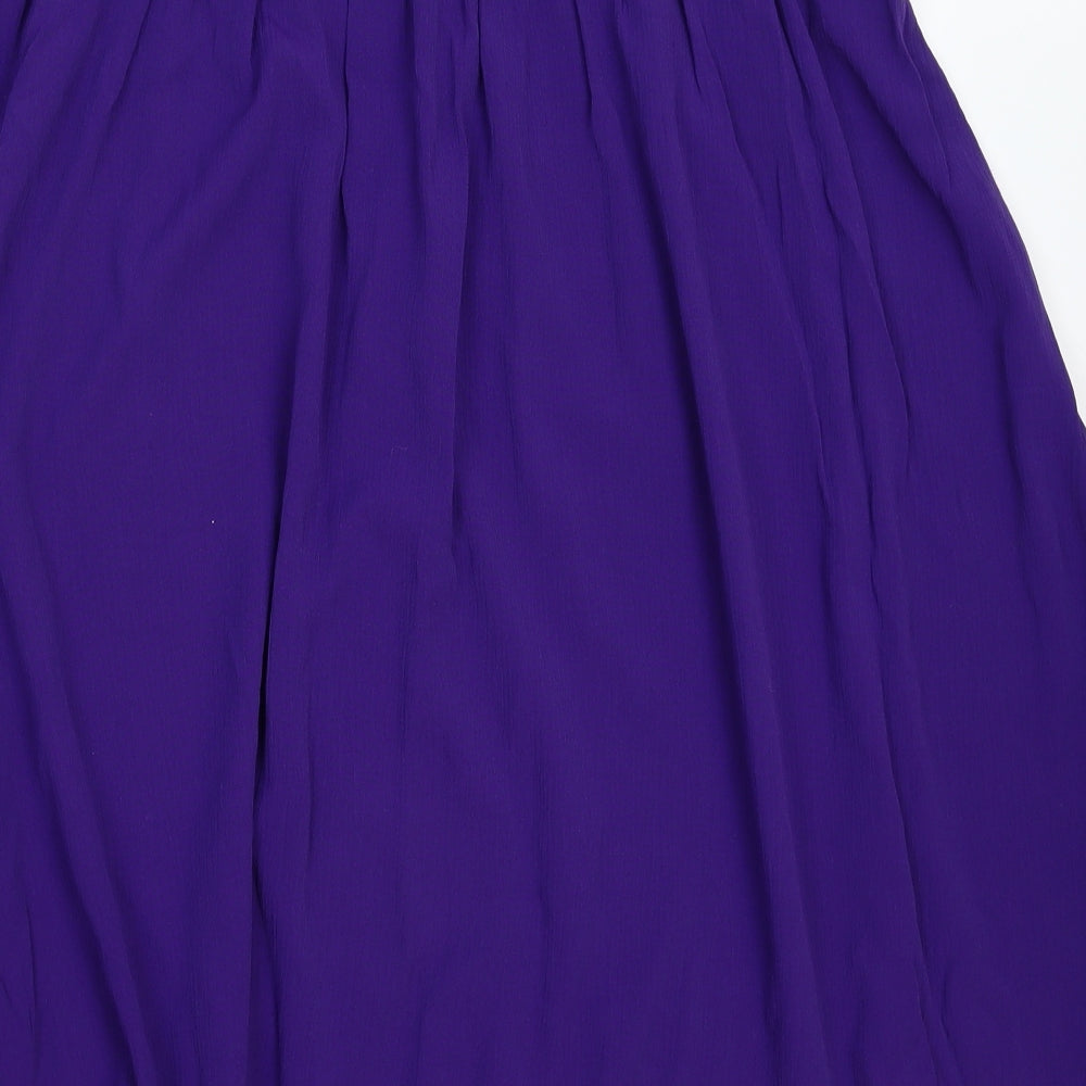 Simply Style Womens Purple   Pleated Skirt Size 20