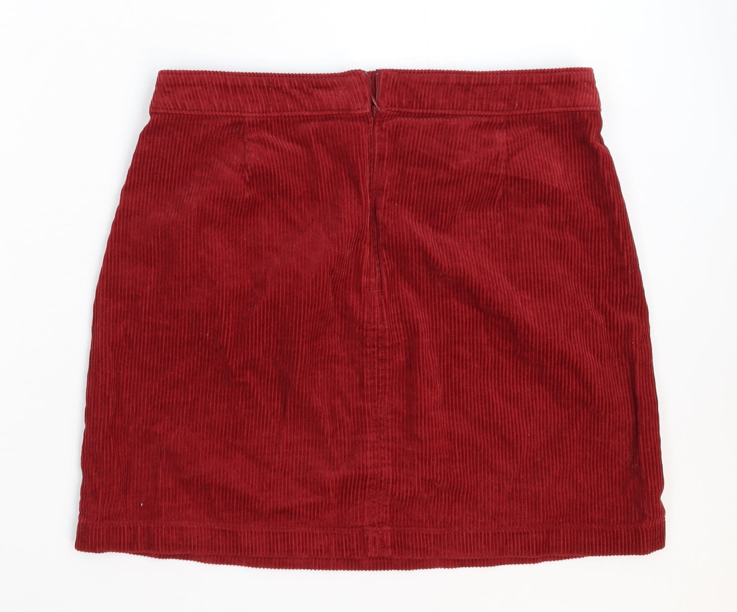 TU Womens Red  Corduroy Mini Skirt Size 8