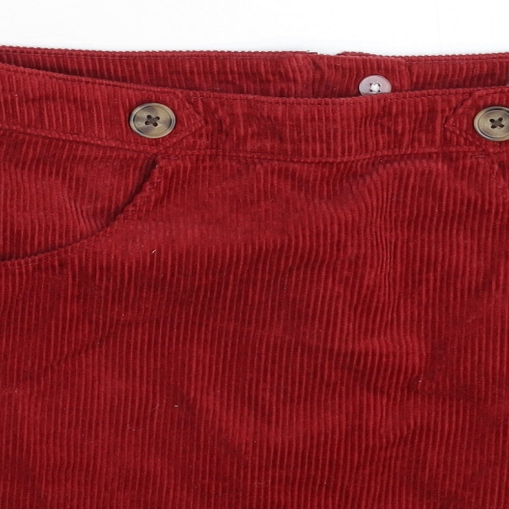 TU Womens Red  Corduroy Mini Skirt Size 8