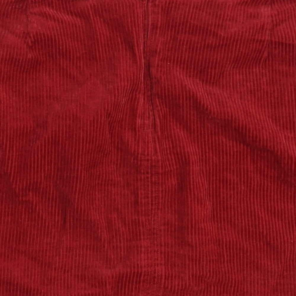 TU Womens Red  Corduroy Mini Skirt Size 8