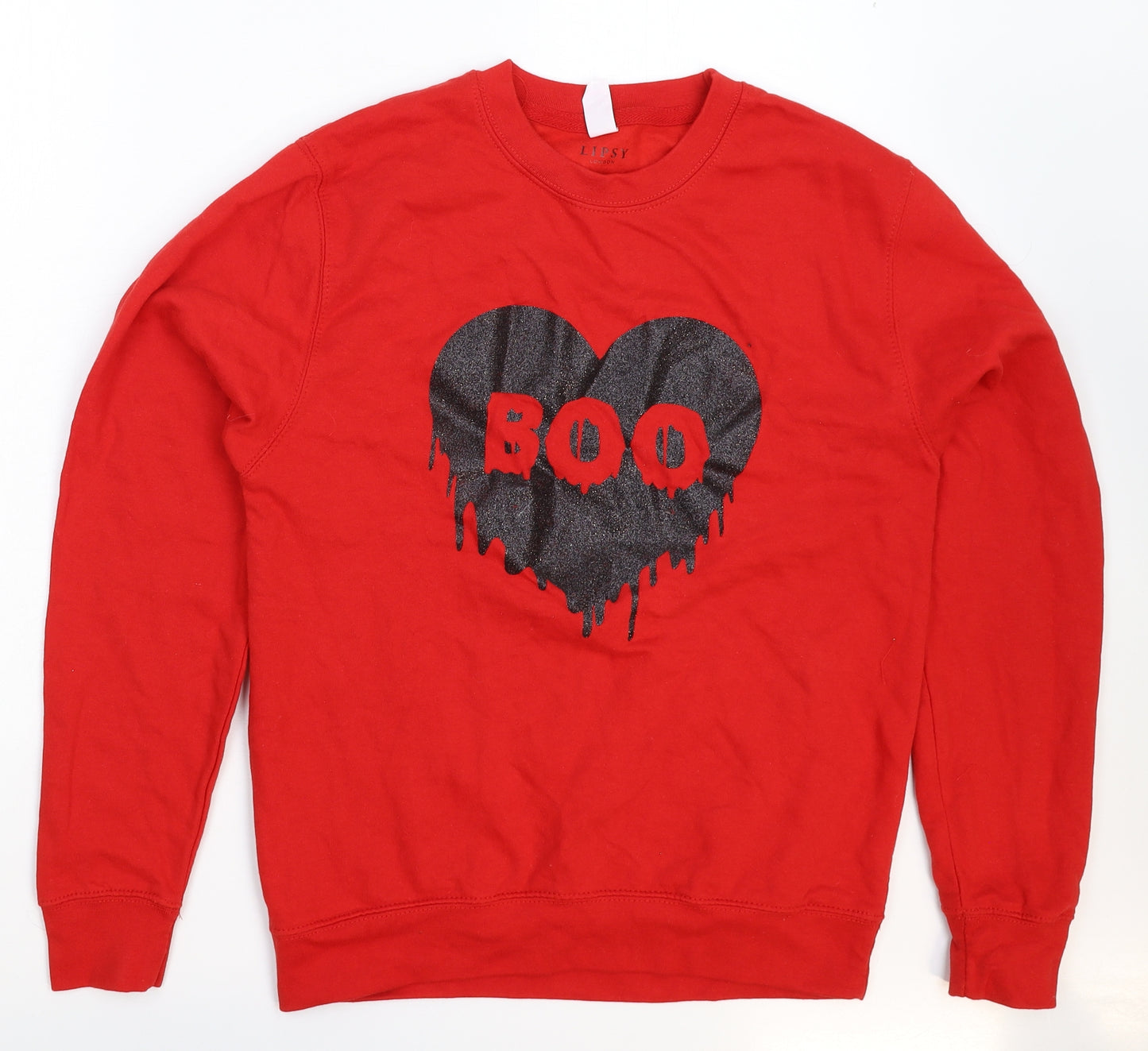 Lipsy Womens Red   Pullover Sweatshirt Size S  - Oversized