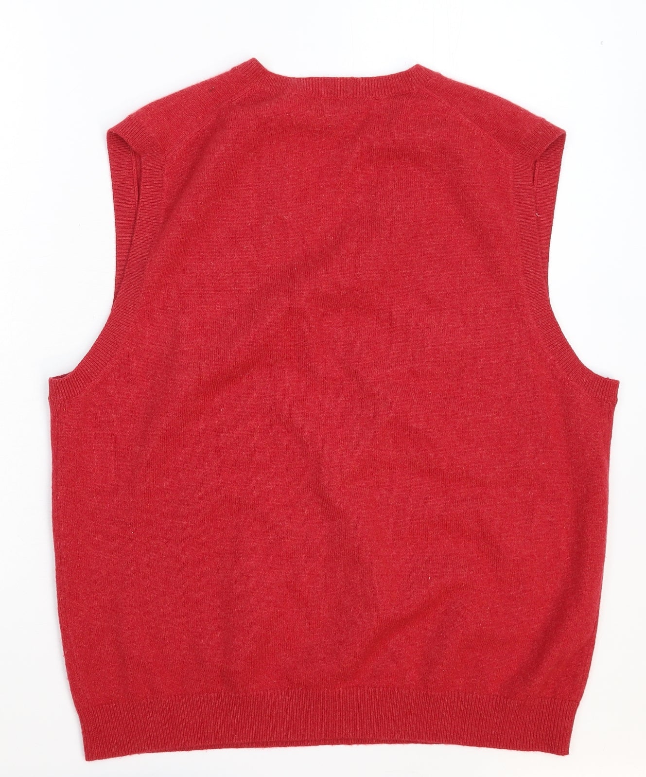 Lands' End Mens Red  Knit Pullover Jumper Size M