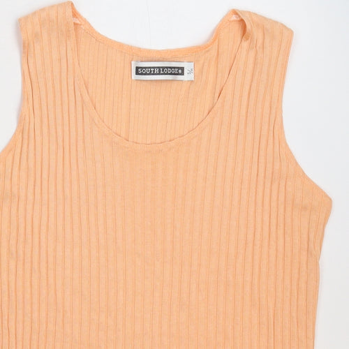 South Lodge Womens Beige  Knit Basic Tank Size M
