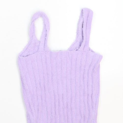 New Look Womens Purple  Knit Pullover Jumper Size S