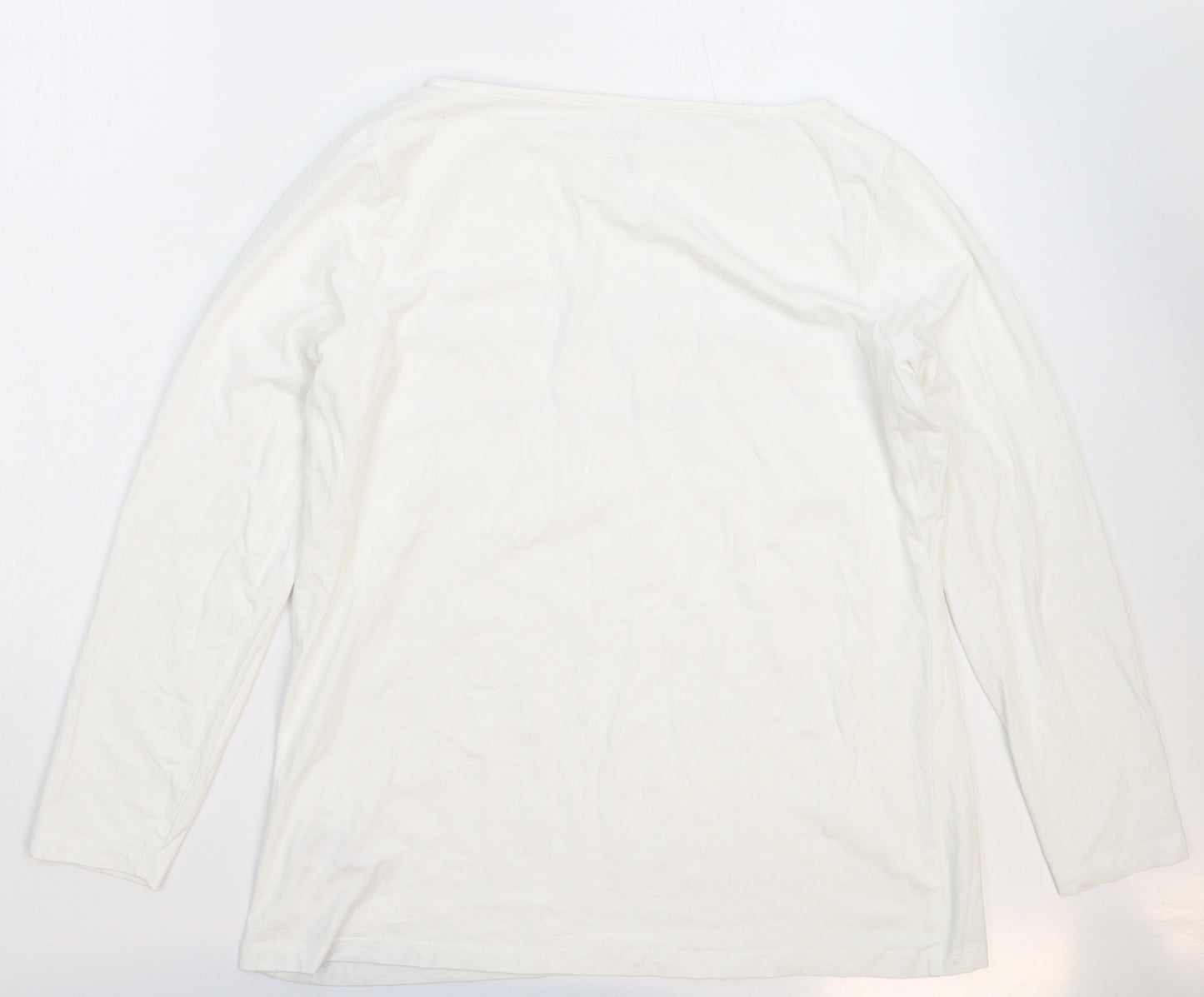 ESMARA Womens White   Basic T-Shirt Size 16