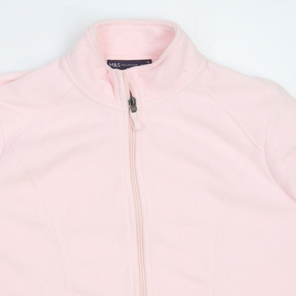 Marks and Spencer Womens Pink  Fleece Jacket  Size 18