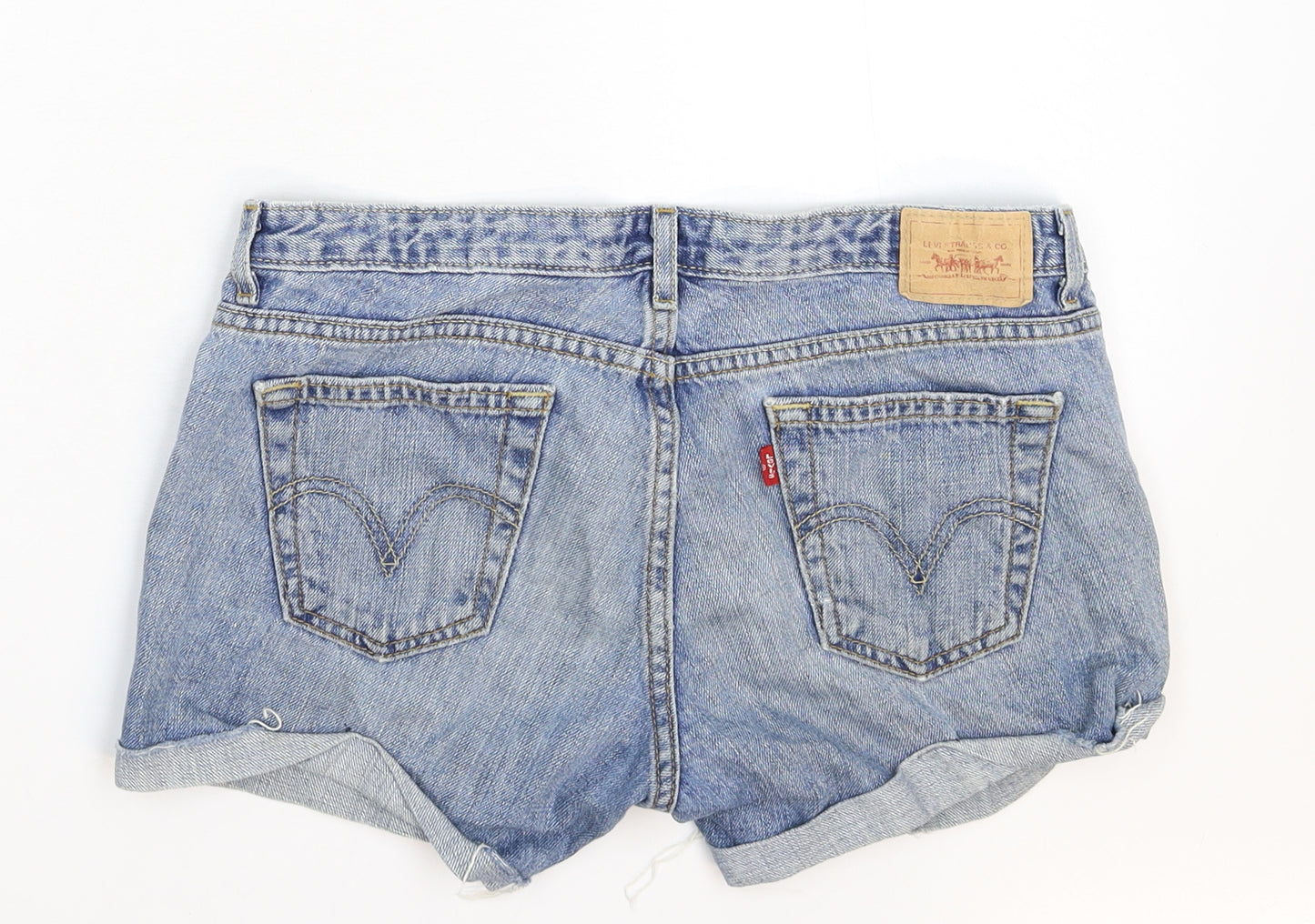Levi's Womens Blue  Denim Hot Pants Shorts Size 30 in