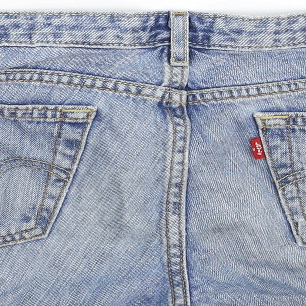 Levi's Womens Blue  Denim Hot Pants Shorts Size 30 in