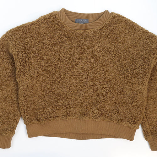 Primark Womens Brown  Fleece Pullover Sweatshirt Size 8